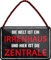 Blechschild ''Die Welt ist ein Irrenhaus und hier die Zentrale'' 18x12cm Geschenk Lustige Sprüche Feier Vintage Retro Geburtstag Deko Party Überraschung Fan Familie Zuhause Eltern Geschwister