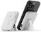 decqle 001 Magnético Power Bank, Bateria Externa Inalámbrico 10000mAh Power Bank, Plegable Soporte Batería Portátil Cargador Compatible con MagSafe para iPhone 12/13 / 14 Serie 2024 (Blanco)