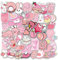 50 Pcs Pink Cute Stickers Pack, Pink Preppy Aesthetic Self Adhesive Waterproof Vinyl Stickers for Girls, Teens, Laptop, Computer, Luggage, Skateboard, Water Bottles, Scrapbook
