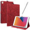 JayModCase Coque pour iPad 9/8/7 (10,2-Pouces, 2021/2020/2019 Model, 9th/8th/7th Generation) Housse Tablette avec Multi-Angle Housse Support Fonction Veille/Réveille Automatique(Rouge)