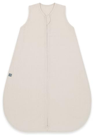 emma & noah Baby Schlafsack 0.5 TOG, Leinen Schlafsack für den Sommer, 100% Leinen, OEKO-TEX Zertifiziert, Atmungsaktiv und Leicht, Strampelsack für Neugeborene (Essential Grau, 80 cm)