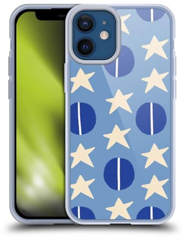 Head Case Designs Offizielle Gabriela Thomeu Ball Star Blau Kunst Gelhülle [Militärischer Schutzgrad] Kompatibel Mit Apple iPhone 12 Mini Und Kompatibel Mit MagSafe