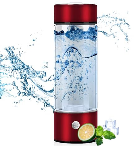 AVZYARDY Wasserstoff Wasserflasche 420ml Tragbare Wasserstoff-Wasserionisiermaschine Wiederaufladbar Wasserstoff-Wassergenerator Gesundheitsbecher aus wasserstoffreichem Wasserglas zum Reisen