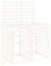 vidaXL Double Wheelie Bin Storage, White Solid Wood Pine, Extendable and Vented Outdoor trash container, Suitable for Garden, Patio and Deck