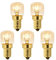 Caldarax 5 Piezas Bombilla Horno E14 T22, Blanco Cálido 2700K, AC 230V, 160LM, Bombilla De Sal Regulable, Resiste Altas Temperaturas De 300°C, Para Microondas, Lámpara De Sal, Lámpara Pygmy