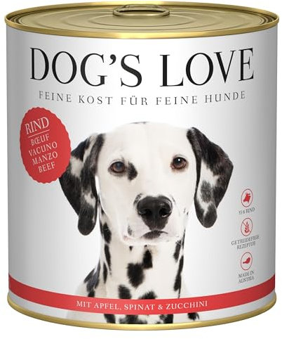 Dog's Love Adult | Nassfutter für Hunde | 6 x 800 g | (Rindfleisch)