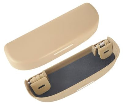 WJWMAOXJ Auto Brillenetuis für VW Golf GTI 2010-2012,Brillenhalter Sonnenbrillen Halterung Innenraum Sonnenbrillenhalter Autozubehör,Beige