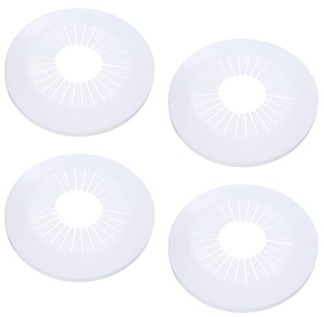 PATIKIL Cache Tuyau Radiateur pour Tuyaux d'Eau 1.97-3.07/50-78mm, 4pcs Plaque d'Écussons en PP pour Tuyaux de Chauffage, Colliers de Pipe Garniture Robinet Tube Douche Mural, Blanc