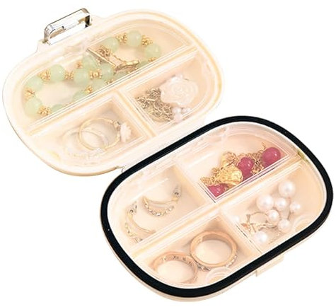 Tragbare Pillendose – Pillendose mit 7 Fächern, Reise-Pillen-Organizer, Medikamentendose, feuchtigkeitsbeständig, rund, für Tasche, Geldbörse, Nahrungsergänzungsaufbewahrung, Medikamentenaufbewahrung