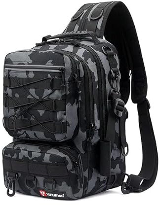 exmygboy Fishing Backpack - 45L Fishing Tackle Backpack with Rod & Gear Holder, Lightweight Outdoor Water-Resistant Shoulder Storage Bag