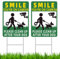 2 placas de prohibición de caca de perros, 20 x 30 cm, sin inodoro para perros, letrero a ambos lados con postes, PVC, resistente a la intemperie con estaca