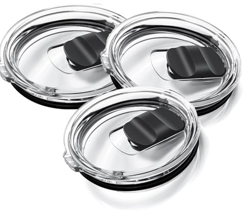 3 Pack 30oz Yeti Tumbler Lids, Magnetic Slider Replacement Lid for 30oz Yeti Tumbler/14oz Mug/35oz Straw Mug,Spill Proof Coffee Cup Cover, BPA Free