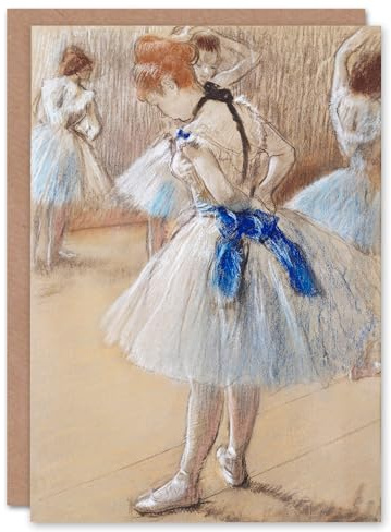 Artery8 Edgar Degas Art Card Dancer Ballerina Pastel Drawing
