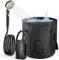 Yapasopu Ducha portatil Exterior Jardin Ducha portatil Agua Caliente 7800mAh Recargable LCD Ducha Camping Ducha Electrica para Acampar, Hacer Caminatas, Orilla arenosa,Perros