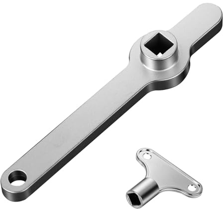 Adiwo 2Pcs Radiator Valve Keys Set, 5mm 304 Stainless Steel Square Bleeding Spanner and Bleed Key, Essential Plumbing Tool, Rust-Resistant and Durable, Universal for All 5 mm Radiators