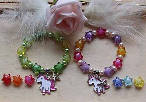 6 Einhorn Schmuck Anhänger Handmade Basteln Armband Kinder Geburtstag Geschenkidee
