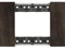 Bticino KA4803LG Living Now Platte 3 Module, Nussbaum, 127 x 50 x 10 cm