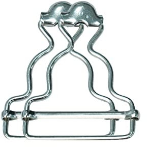 Trimming Shop Silber 45mm x 30mm Dungaree Schnallen Metall Clip Verbindungen für Strumpfhalter,Hand Beutel,Jacken, Overalls, Riemen, Kinder Latzhose, DIY Bekleidung - Silbern, 10pcs