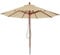 Mendler Gastronomie Holz-Sonnenschirm HWC-C57, Gartenschirm, Polyester/Holz 14kg, rund Ø3m Seilzug stoßsicher - creme