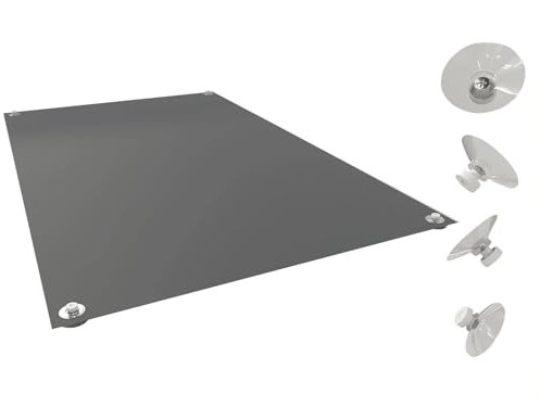 Home-Vision® Dachfensterrollo Verdunkelungsrollo Velux-kompatibel ohne Bohren mit Saugnäpfen Lichtundurchlässig Thermorollo Thermo-Rollo für Dachfensterr (Graphit, F06-48cm x 93cm)
