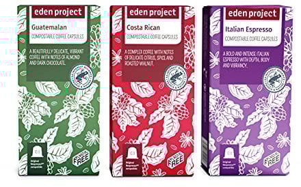 THE EDEN PROJECT 120 Barista Selection Pods Variety Pack Compatible with Nespresso Original – Premium Arabica, Rainforest Alliance Certified, Climate Neutral, Home Compostable Capsules (12 x 10 Pack)