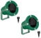 ledscom.de 2 Stück Gartenstrahler DUK für außen, IP65, Stecker, grün, 1x GU10 max. 15W