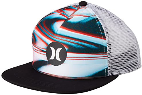Hurley Herren M Balboa Trucker Baseballkappe, Schwarz / Weiß, Einheitsgröße EU