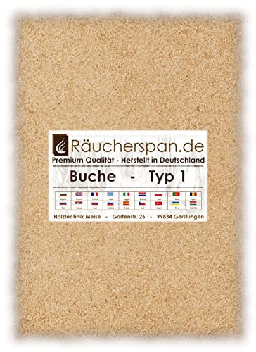 Räucherspan.de - Typ 1, 5kg feines Räuchermehl aus Buche (0,2mm), sehr hohe Rauchdichte