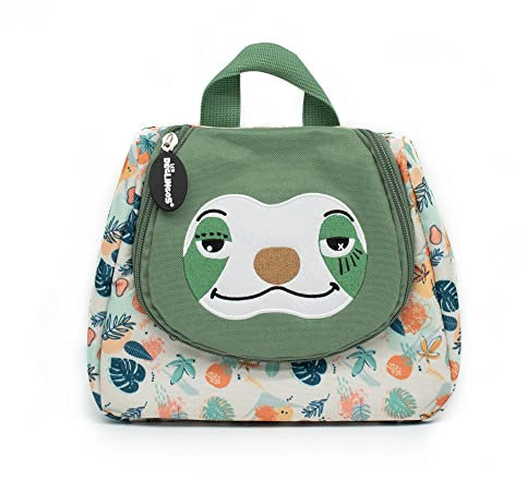Les DEGLINGOS - Trousse de Toilette Chillos Le Paresseux - Bébé et Enfant - Rangements astucieux - 23cm - Vert