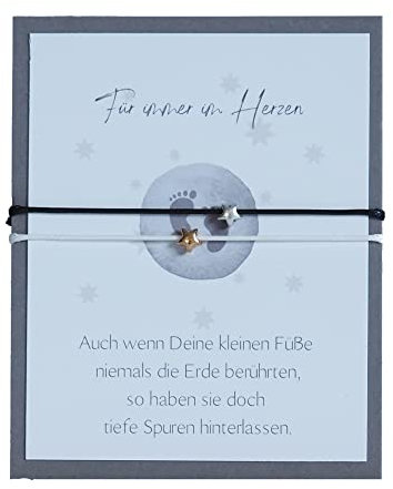 Sternenkind Armband SET, Andenken, Erinnerungsarmband, Schutzengel, Fehlgeburt, stille Geburt, Schmuckkarte