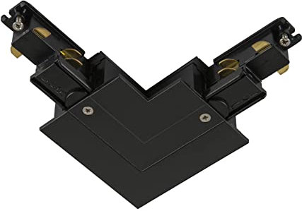 SLV L Connector for S-Track 3-Phase System/Earth Left Black Dimmable