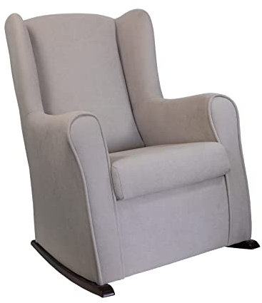 MUEBLIX.COM | Mecedora Oporto | Sillón de Lactancia | Mecedoras de Salón Modernas | Butaca de Lactancia | Tela Antimanchas | Mecedora para Dormitorio o Salon | Color Beige