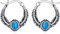 Feder-Ohrringe für Frauen Sterling Silber Western Türkis Hoop Ohrringe Türkis Schmuck Geschenk für Frauen