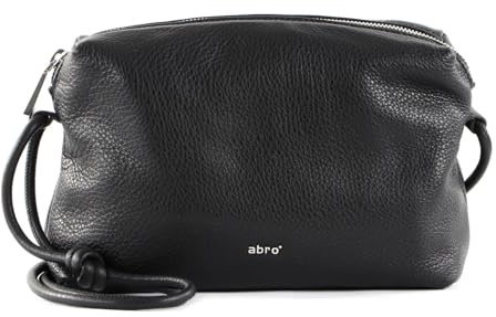Abro Umhängetasche Leather Dalia Crossbody Bag Knotted Big Black/Nickel schwarz