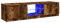 vidaXL TV Schrank mit LED-Leuchten Lowboard TV Möbel Tisch Board Sideboard Fernsehschrank Fernsehtisch HiFi-Schrank Räuchereiche 140x40x35,5cm