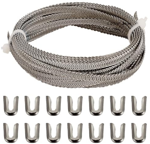 GORGECRAFT 5 Yard Spiral-Metall-Korsett-Korsett-Stäbchen Vorgeschnitten Mit 14 Edelstahl-Spiral-Knochen-Spitzen Zum Nähen von Korsetts