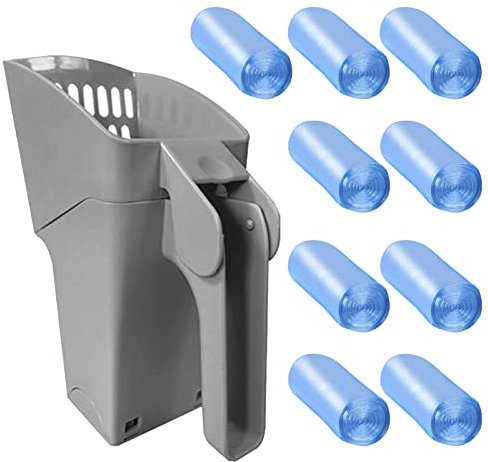GNCLOUD Cat Litter Scoop, Litter Spoon With 9 Litter Bags, Large Capacity Portable Litter Scooper