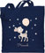 Baumwolltasche - Tiere - Süßes Reh Rehkitz - Unisize - Navy Blau - kita wechselkleidung beutel stoffbeutel kindergarten personalisierte geschenke name beuteltasche wechselbeutel