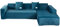 ele ELEOPTION Sofa Überzug Samt Stretch Sofabezug 2er Set 3 Sitzer Verdickung Couchbezug für L Form Sofa Ecksofa inkl. 4 Stücke Kissenbezug (pur Blau)