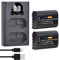 PowerTrust 2Pcs 2280mAh DMW-BLK22 Akku und LED Dual Ladegerät für Panasonic LUMIX DC-S5, S5II,S5 IIX, S5K,S5M2,GH5 II, GH5 Mark II,GH6