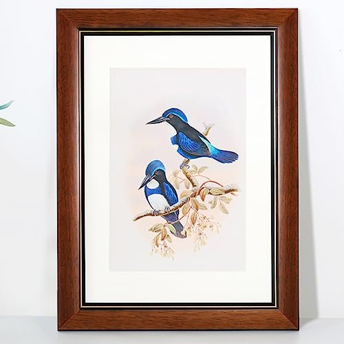 XQSSB Bilderrahmen Fotorahmen Solid Wood Brown Wall 25.5 × 30.5cm