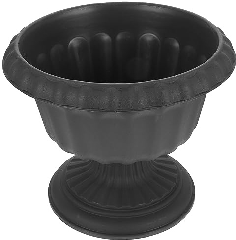 Happyyami Römische Säule Pflanzschale aus Kunststoff, Stabil und Sicher | Hydroponischer Blumenbehälter für Balkon und Wohnzimmer, Europäischer Stil, Schlichtes Design