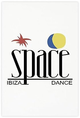Space Ibiza Tanz-Poster, Leinwand-Poster, Wandkunst, Dekordruck, Bild, Gemälde für Wohnzimmer, Schlafzimmer, Dekoration, ungerahmt, 30 x 45 cm