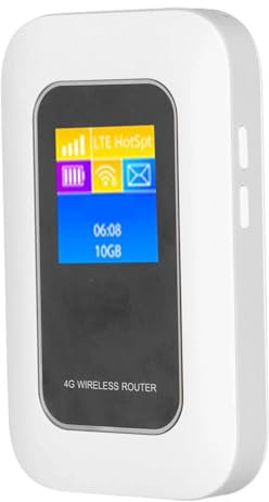 Jectse Portable 5G 4G LTE WiFi Hotspot, Dual-Band, High-Gain Omnidirectional Antennas, Large Battery, Compact, Supports 10 Users, Connectivity Technology: Wi-Fi