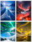 MytaYt 4 Stück Diamond Painting Erwachsene Vier Jahreszeiten Aurora Diamant Painting Bilder kinder erwachsene Diamonds Painting für Dekorationen 30x40cm