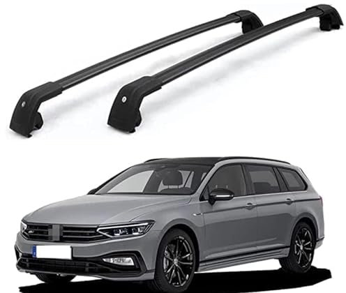 AMHIL Autodachträger Querträger Top Gepäckträger Kreuzschienen Dachträger Dachgepäckträger Aluminium Relingträger Tragkraft Dachboxen für VW Passat 5 Door Wagon 5 2015-2020, Außenbereich Zubehör