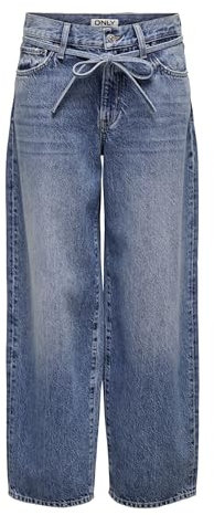 ONLY Female Straight-Fit Jeans Ballon Schnitt Mittlere Taille Jeans