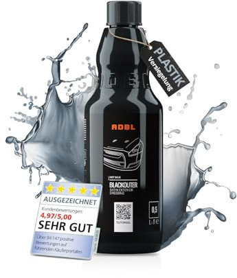 ADBL Blackouter (500ml) Premium Kunststoffpflege - Wasserbasierte Versiegelung mit Langer Haltbarkeit - Frischt Ausgeblichenen & verblassten Kunststoff auf - Plastikversiegelung, Farbabdunklung