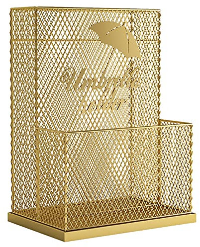 NEFLINATA Umbrella Stands,Hollow-Out Umbrella Stand for Apartment/Hall Entryway/Front Door, Freestanding Metal Umbrellas Rack Support, Walking Sticks Storage Holder/Black