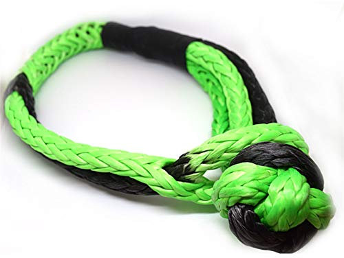 Cable de cabrestante 11mm * 155mm Soft Shackle, 7/16 * 6.1InchsynThetic Winch Grillete, Cuerda de cuerda Gran Apariencia y Compatibilidad(Groen)